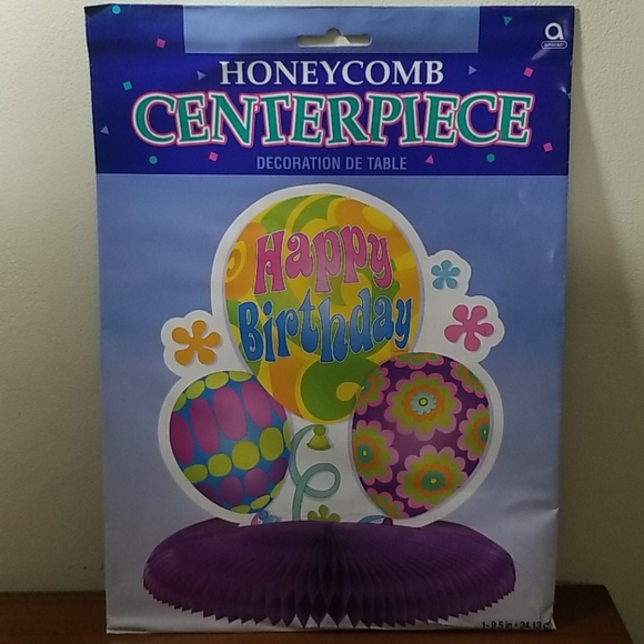 🎁💲2️⃣ 🎁❗Happy Birthday  Honeycomb Centerpiece Decoration - Picture 1 of 5